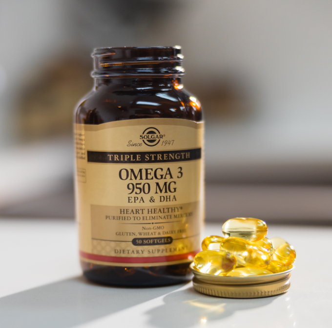 Solgar Omega-3 Triple Strength, 950 mg, 100 softgel kapslí